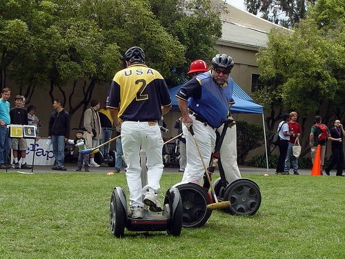 Woz spielt Segway-Polo