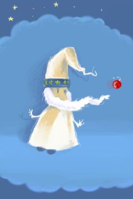 »Santa caught. Not.« Auf dem iPhone gemalt von Benjamin Rabe